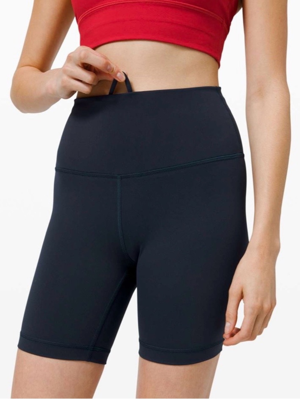 2020 Lululemon Wunder Train High-Rise Short 6” True Navy Everlux Size 10 - Picture 3 of 8